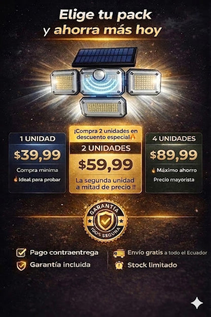 Reflector Solar 4 Cabezales Eternalfree - Envío Gratis