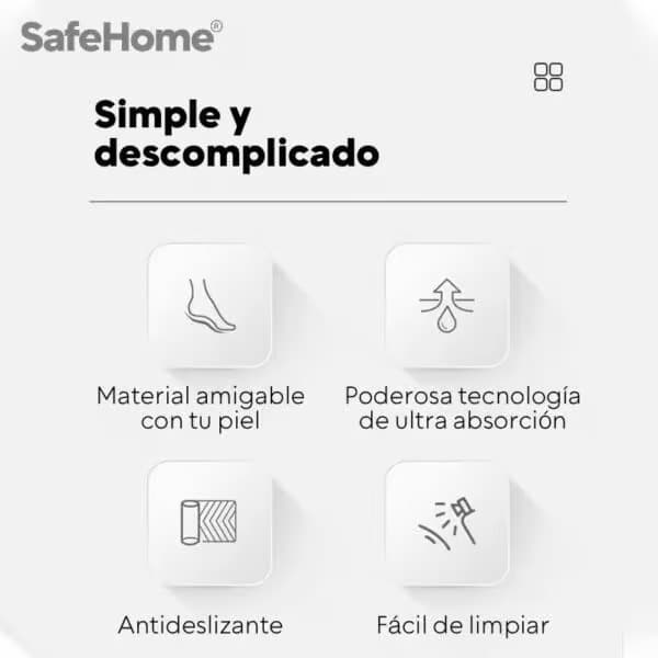 SlipSafe™ Tapete Antideslizante y Absorbente para Baño