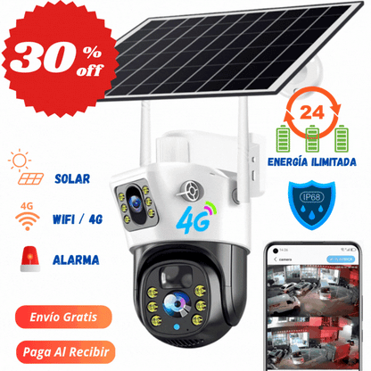 Cámara de seguridad doble lente con panel YW09 🔥- Envío Gratis - Paga al Recibir