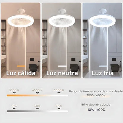 VENTILADOR LED GIRATORIO SMART 💨CON AROMATERAPIA✨