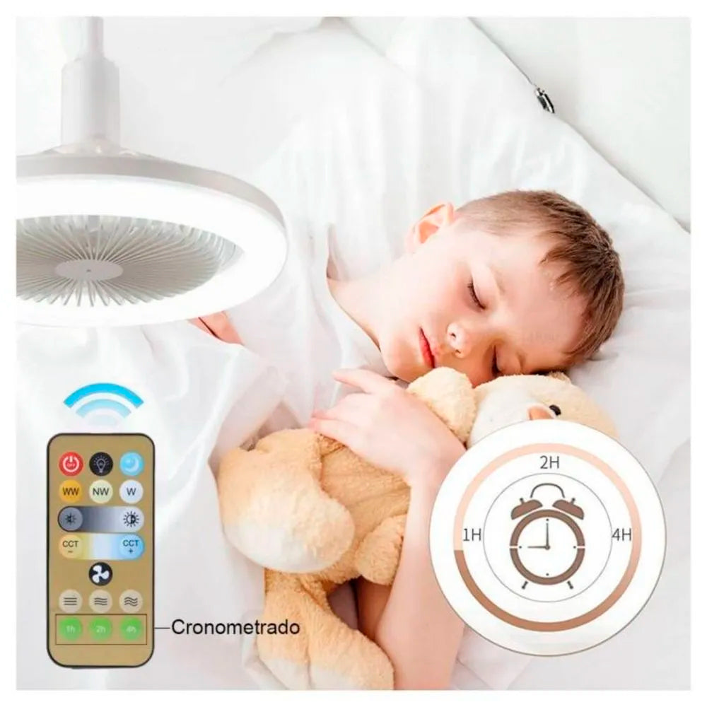 VENTILADOR LED GIRATORIO SMART 💨CON AROMATERAPIA✨